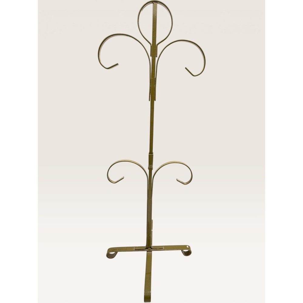 Olive Green Metal Mug Tree Stand - Home Dining Mugs